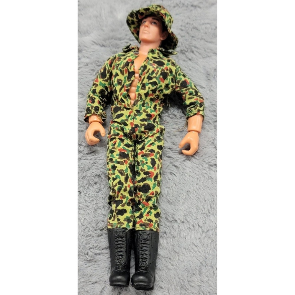 Vintage GI Joe Frog Camo Soldier Action Figure 12" Green Uniform 80s 90s